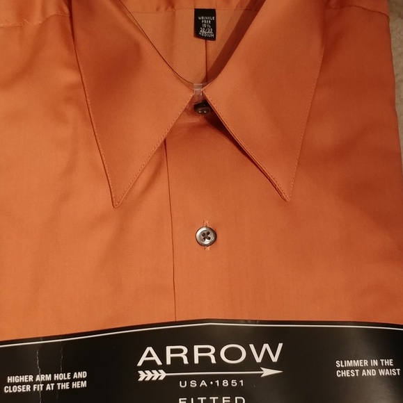Arrow Shirts Nwt Mens Arrow Fitted Dress Shirt 55 3233 Poshmark